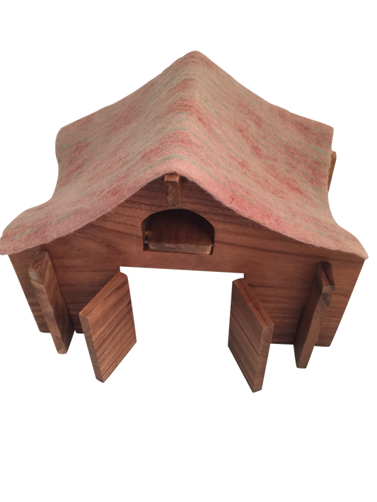Papoose Barn with Felt Roof and Ladder