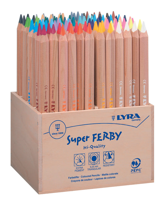 Lyra Super Ferby Unlacquered Wooden Display 96 pcs