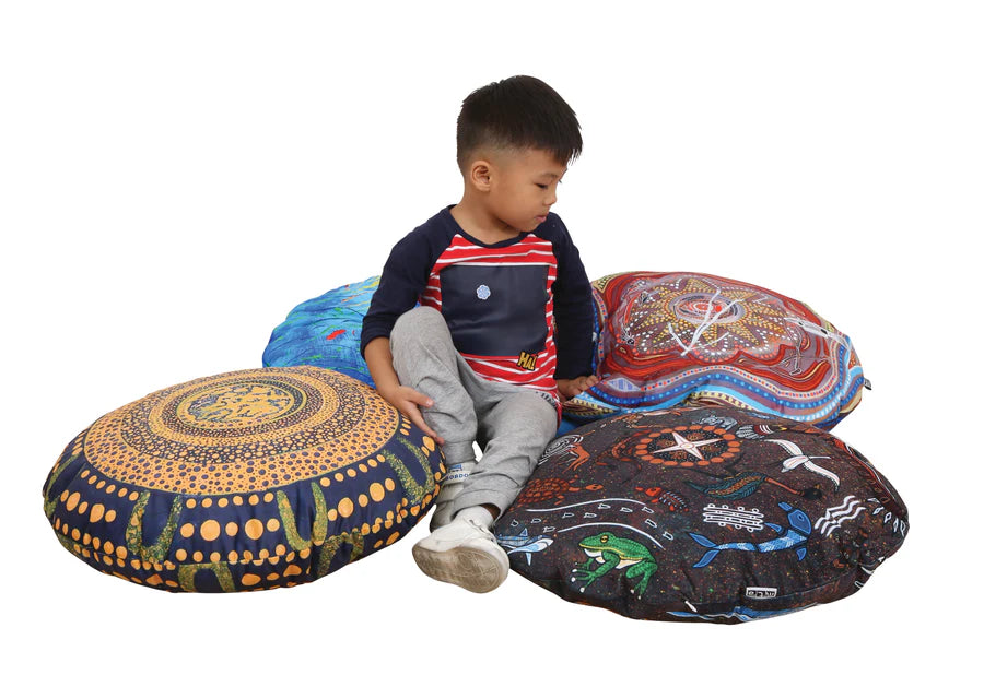 Aboriginal Round Cushions-60cm dia-Set of 4