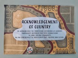 Acknowledgement of Country Sign Earth Colours