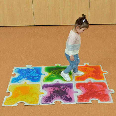 Puzzle Shapes Sensory Liquid Tiles Set of 6