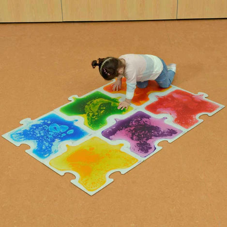 Puzzle Shapes Sensory Liquid Tiles Set of 6