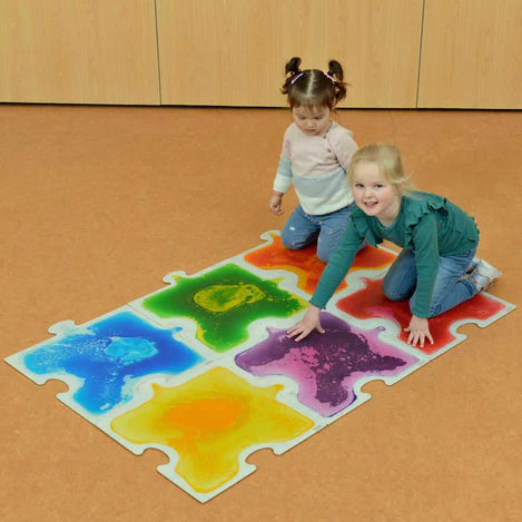 Puzzle Shapes Sensory Liquid Tiles Set of 6