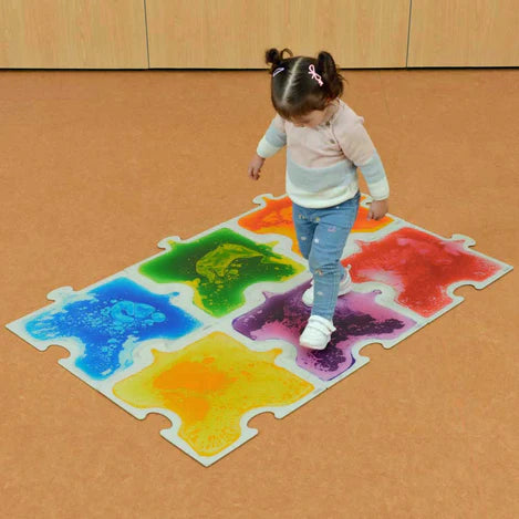 Puzzle Shapes Sensory Liquid Tiles Set of 6