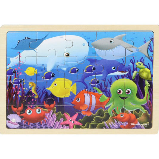 Wooden Jigsaw Puzzle Sea Creatures 20Pc