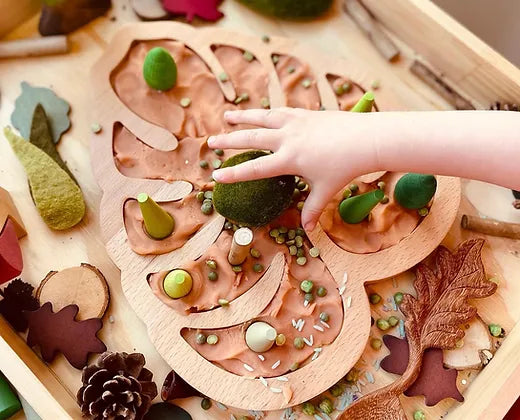 Monstera Leaf sensory tray