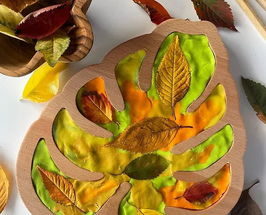 Monstera Leaf sensory tray