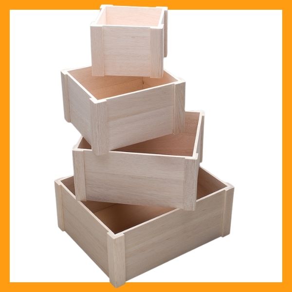 BalsaWood-Nest of Boxes 4pc