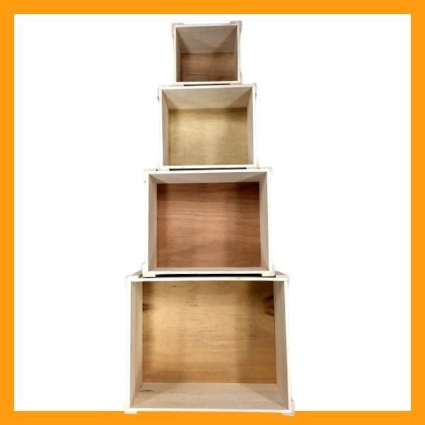 BalsaWood-Nest of Boxes 4pc