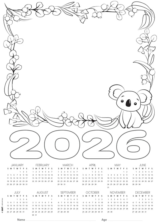 Cardboard Calendar 2026 Blanks A3 Pack of 25