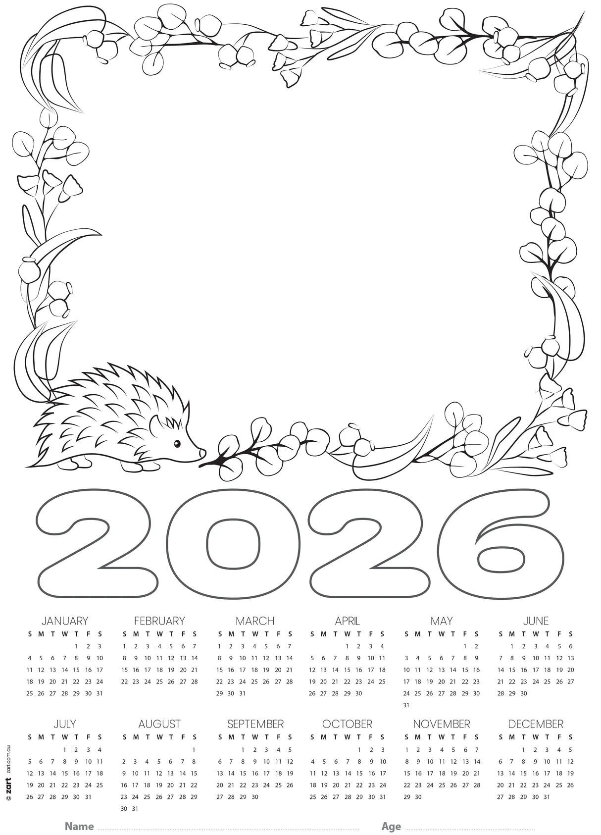Cardboard Calendar 2026 Blanks A3 Pack of 25