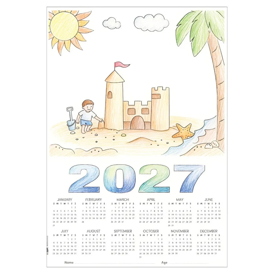 Card Calendar Themed Blanks A3 25 2027