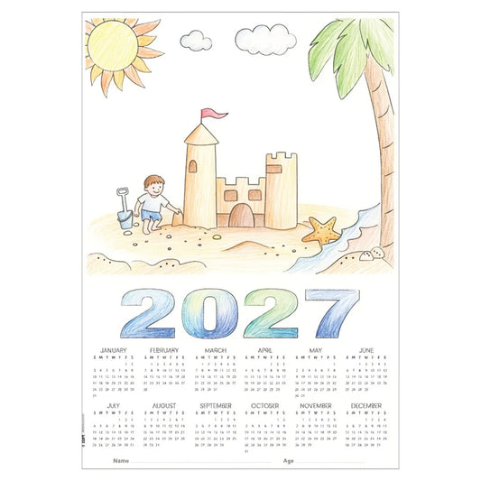 Card Calendar Themed Blanks A3 25 2027