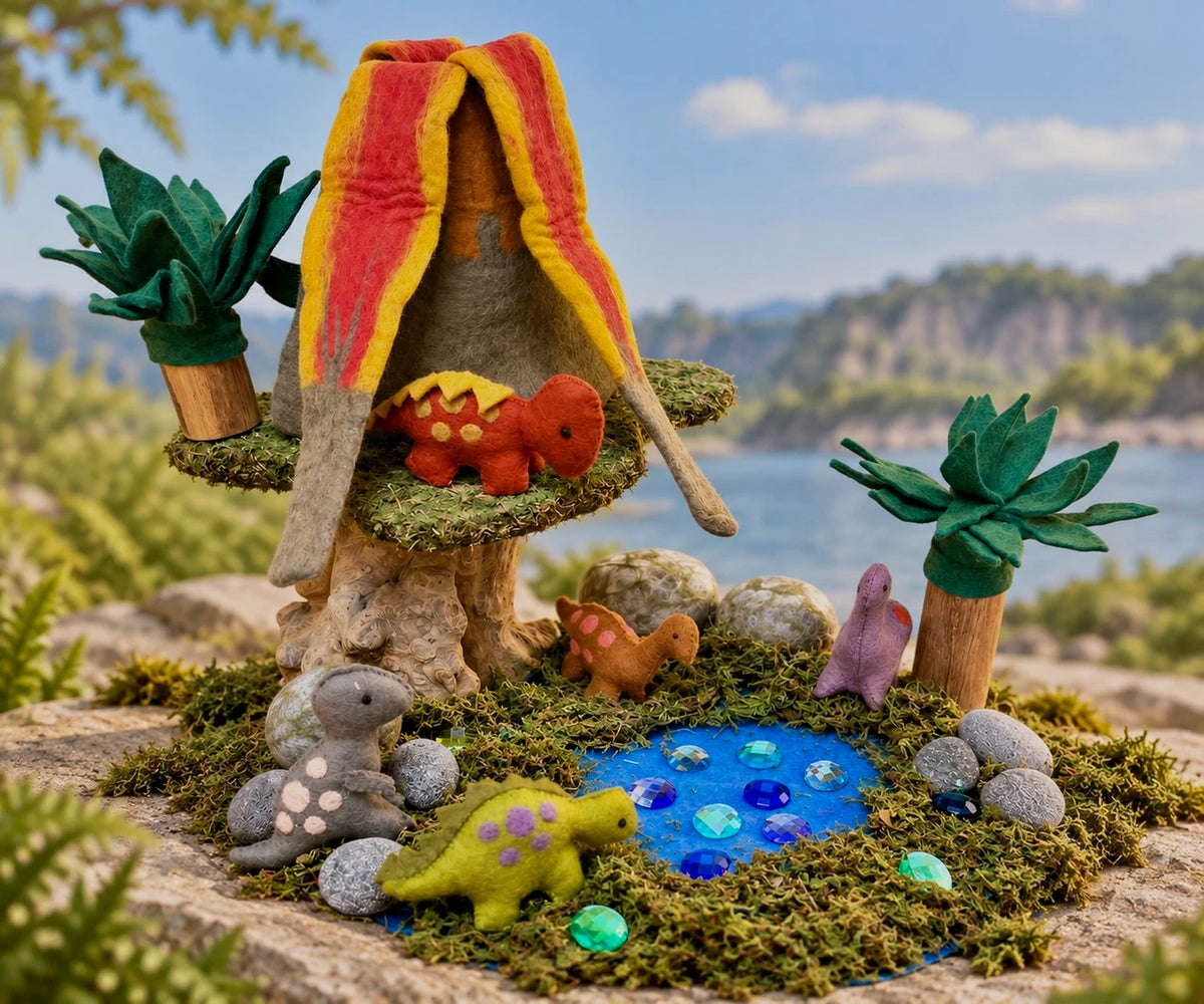 Papoose-Dinosaur World Play Set & Cards