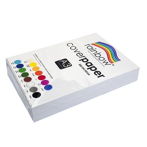 RAINBOW COVER PAPER A3-White-500 Sheet