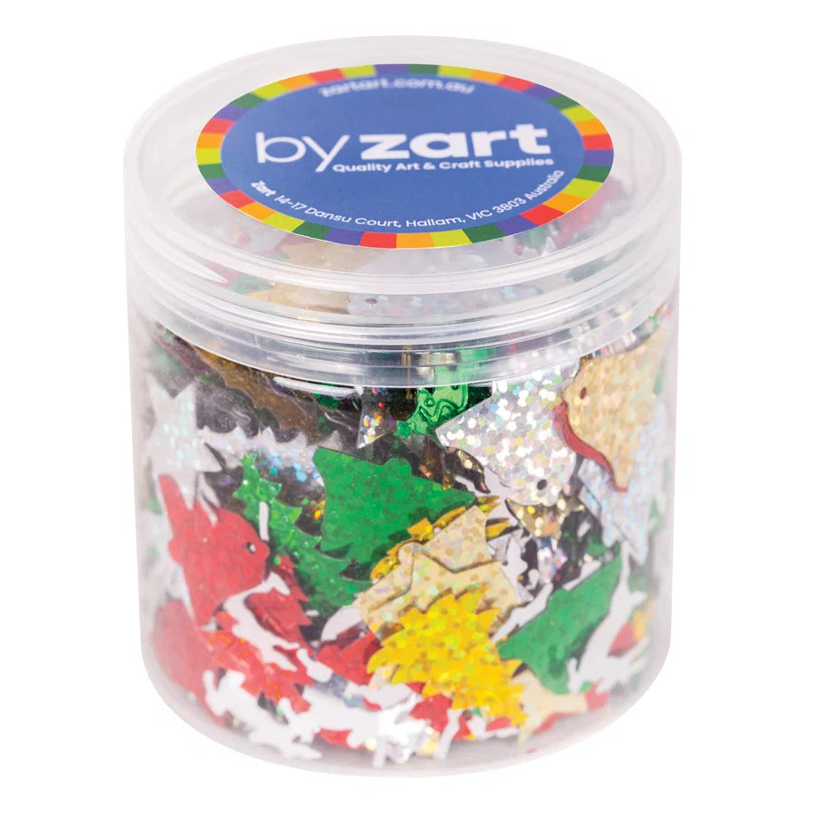 Christmas Holographic Sequins 50g Jar