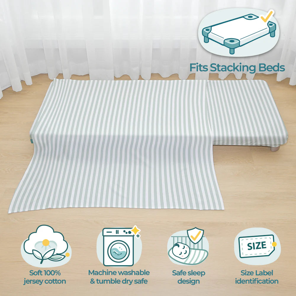 Imagine That Sage Stripe Stacker Bed Sheet Set ( Due 30-07-2026)