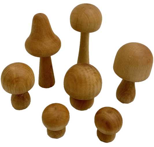 Papoose-Mushrooms Natural 7pc