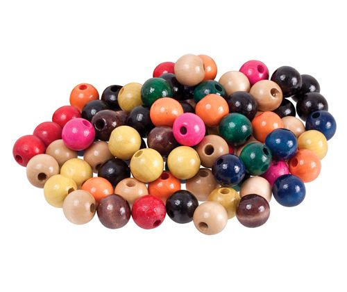 Beads Wooden 16mm 100’s Assorted