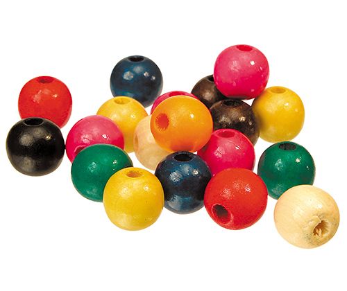 Beads Wooden 16mm 100’s Assorted