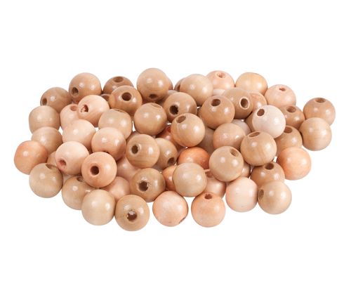 Beads Wooden 16mm 100’s Natural