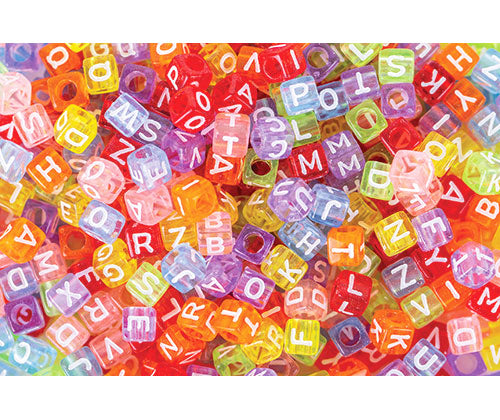 Alphabet Cube Beads 100g