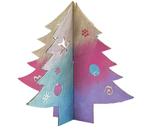 Papier Mache 3D Interlocking Christmas Trees