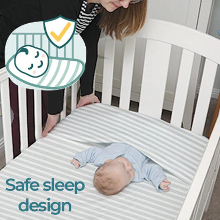Imagine That Sage Stripe Mini Cot Fitted Sheet Set( Due 30-07-2026)