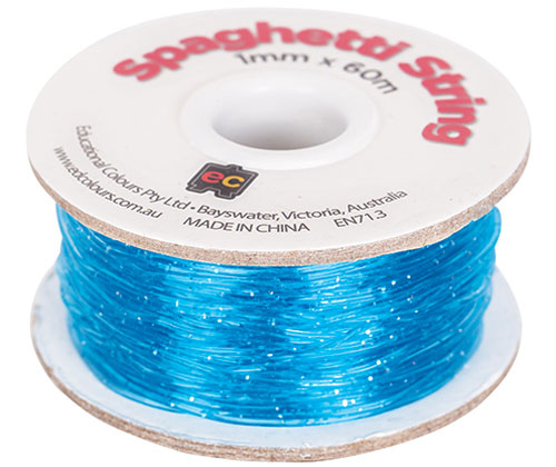 Spaghetti String 60m - Glitter Sea Blue