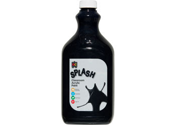 EC Splash Classroom Acrylic Paint 2lt- Liquorice (Black)