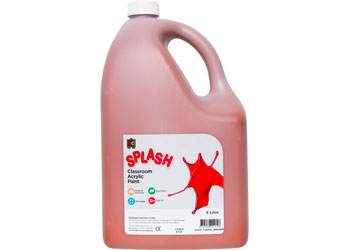 EC Splash Classroom Acrylic Paint 5 Litre - Choc Fudge (Brown)