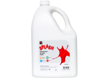 EC Splash Classroom Acrylic Paint 5 Litre - Snowball (White)