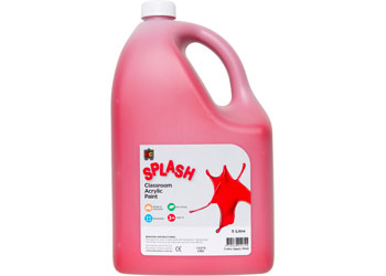 EC Splash Classroom Acrylic Paint 5 Litre - Toffee Apple (Red)