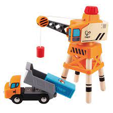 Hape-Crossing & Crane Train Set 34pce
