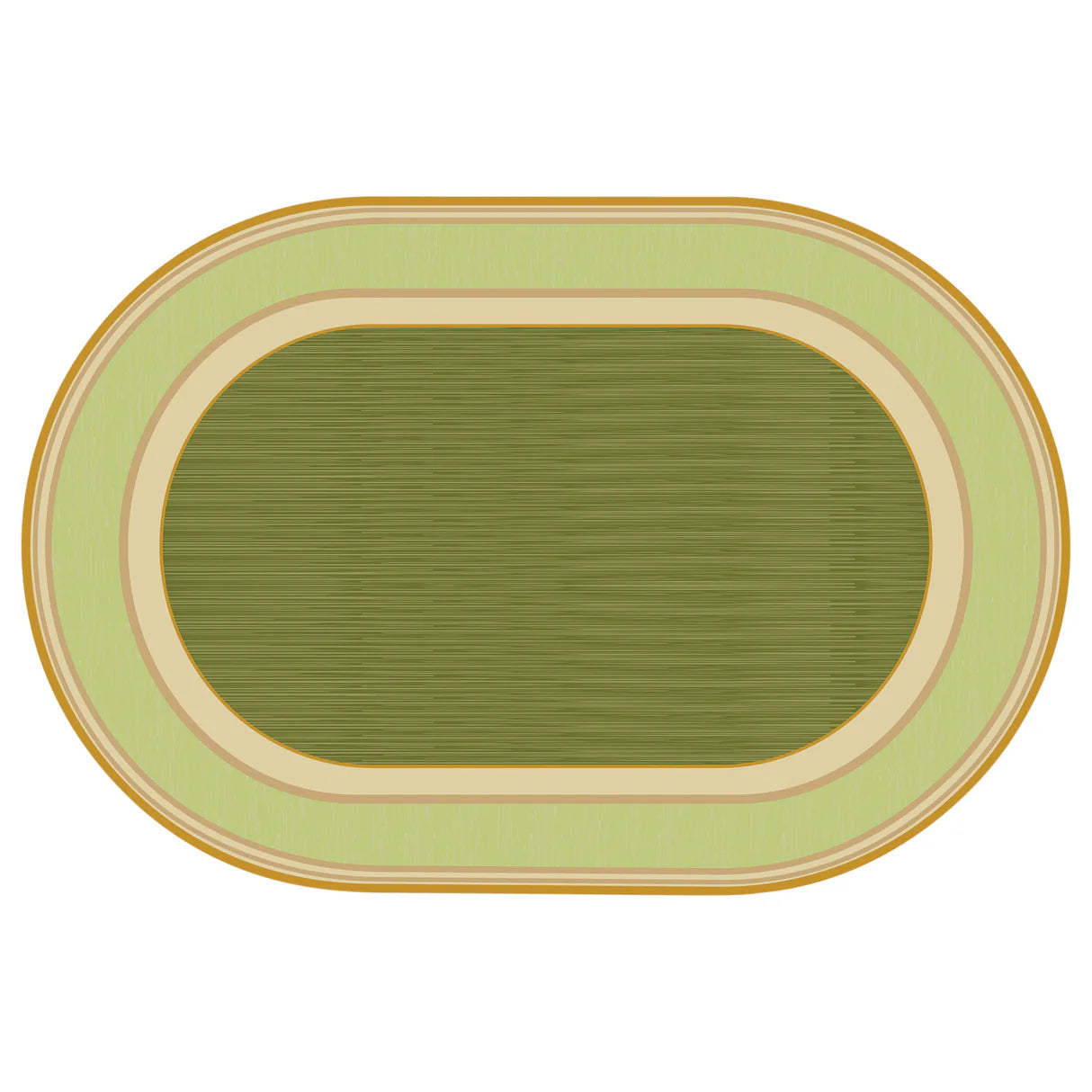 Green Oval Carpet - 274 x 183cm
