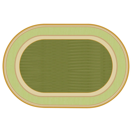 Green Oval Carpet - 274 x 183cm