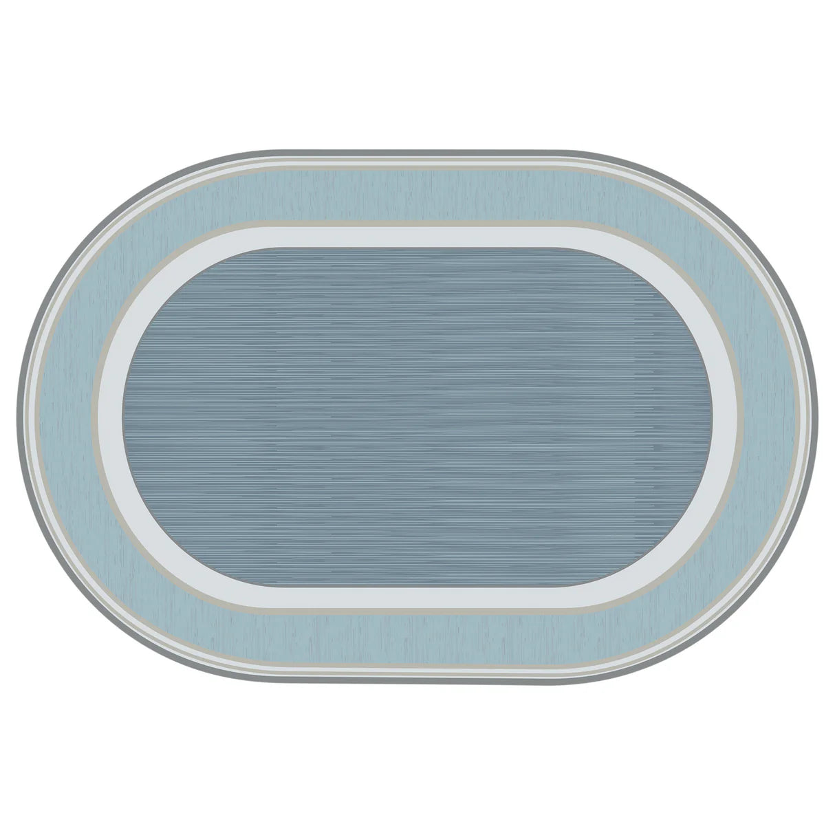 Blue Oval Carpet - 274 x 183cm