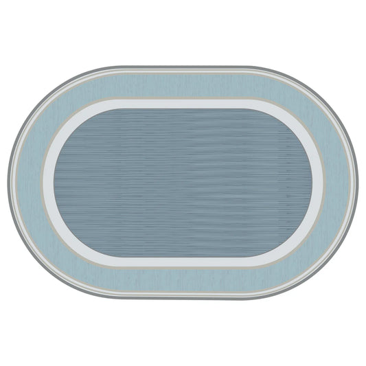Blue Oval Carpet - 274 x 183cm