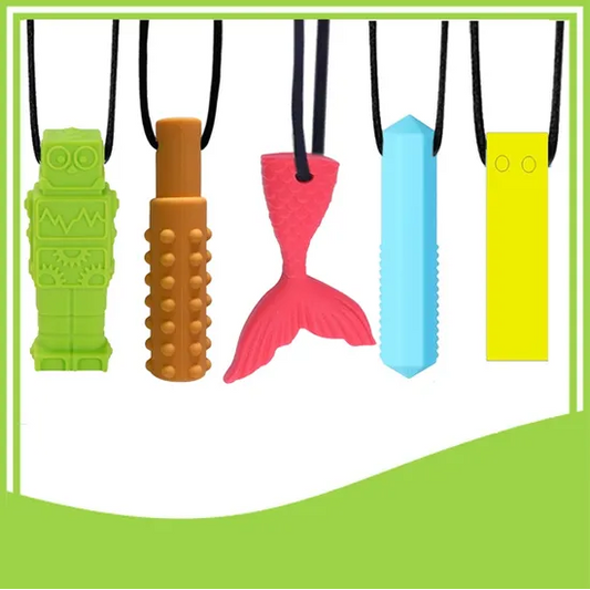 Silicone Chewable Necklace Set of 5