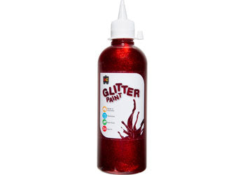 EC-Liquicryl Glitter Paint -Red 500ml