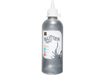 EC-Liquicryl Glitter Paint -Silver 500ml