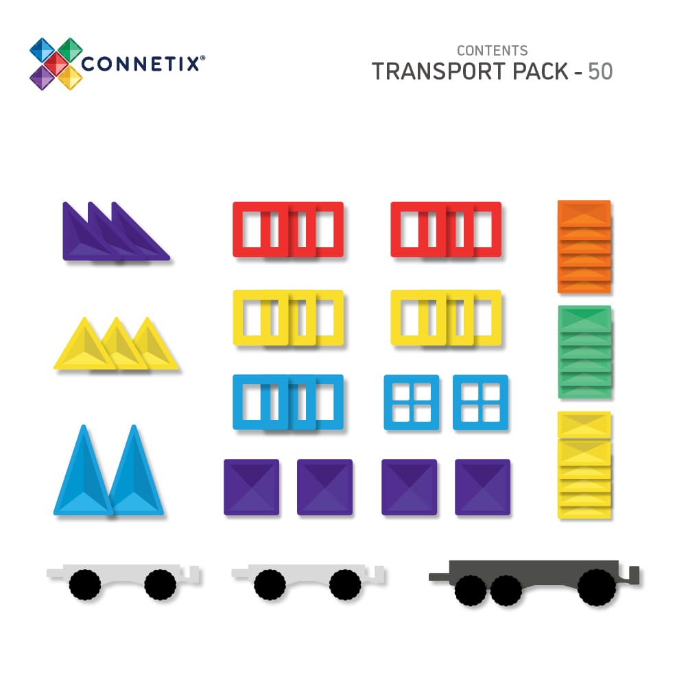 Connetix-Rainbow Transport Pack 50 pc