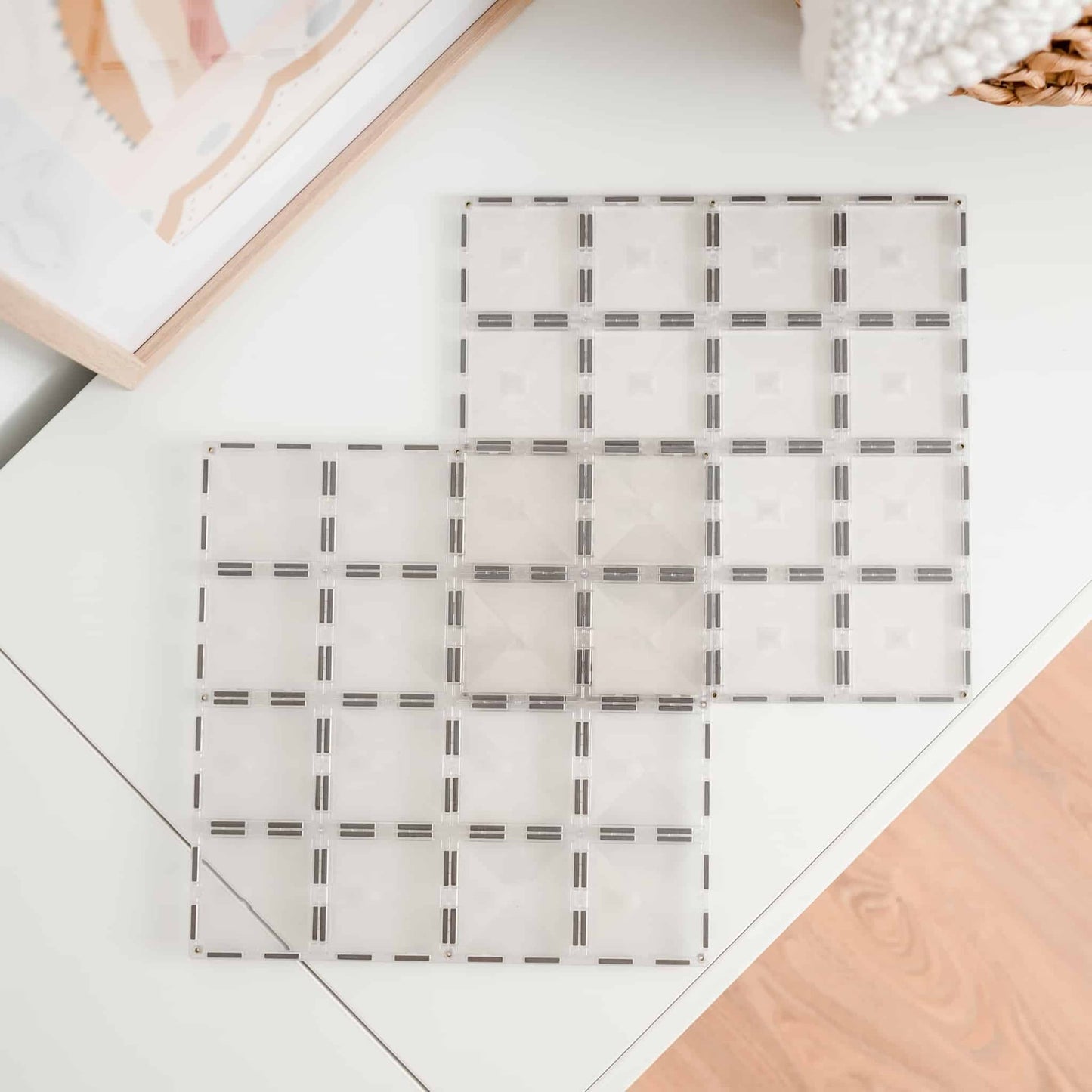 Connetix-Clear Base Plate Pack 2 pc