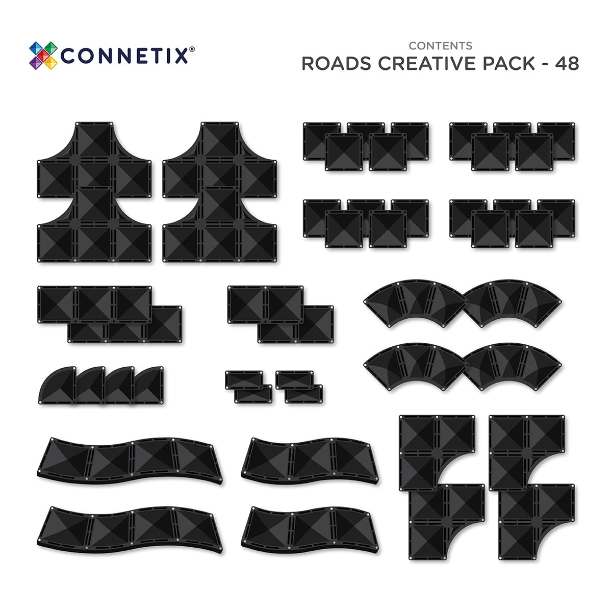 Connetix-Creative Roads Pack 48 pc