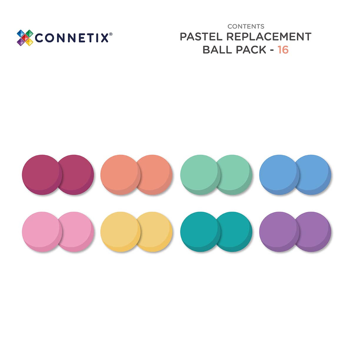 Connetix-Pastel Ball Pack 16 pc
