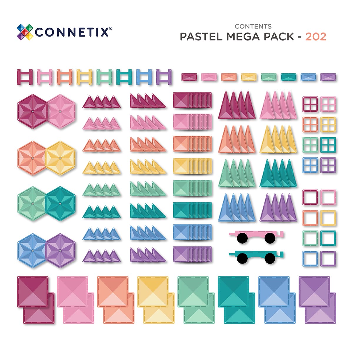 Connetix-Pastel Mega Pack 202 pc