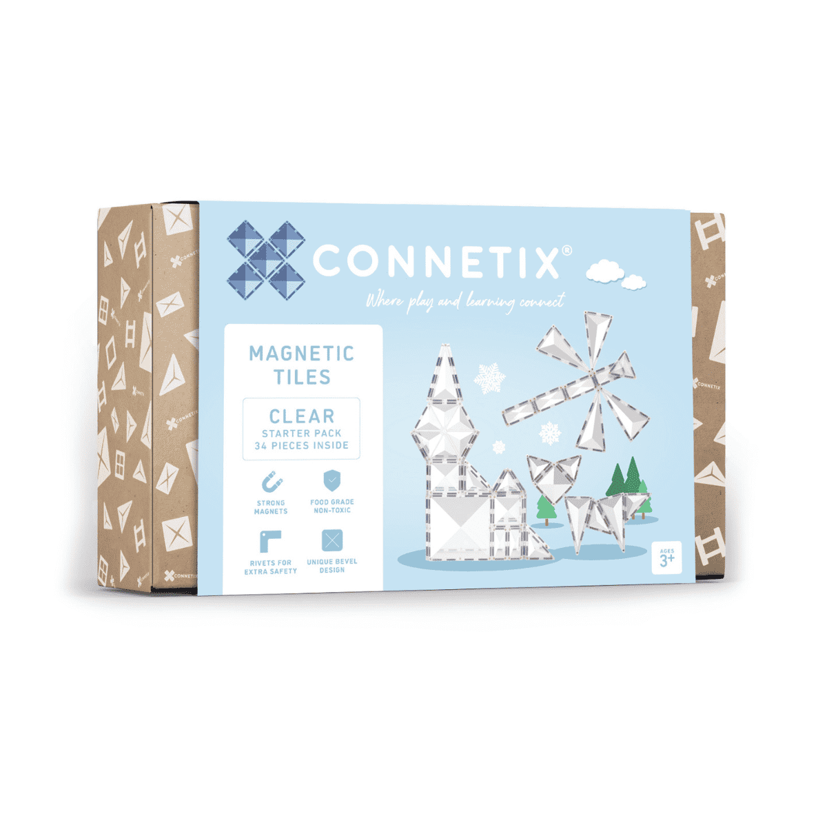 Connetix-Clear Starter Pack 34 pc
