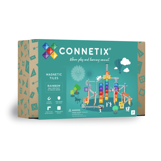 Connetix-Rainbow Ball Run Pack 92 pc
