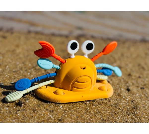 Silicone Crab Pull String Sensory Toy