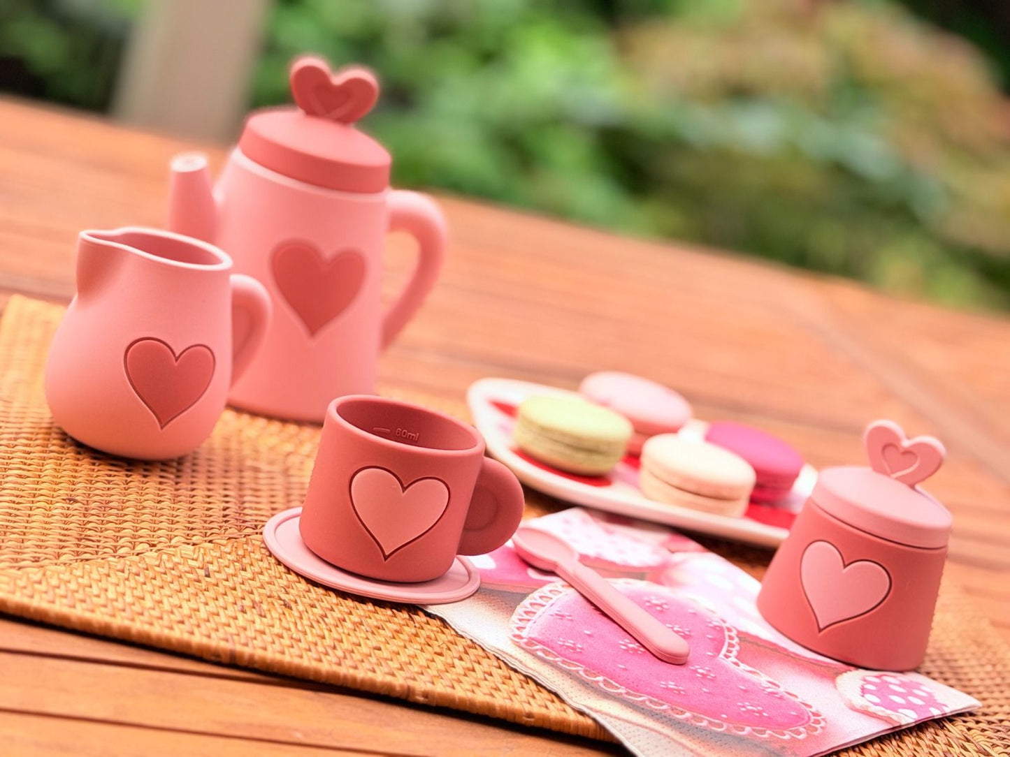 Pink Silicone Tea Set